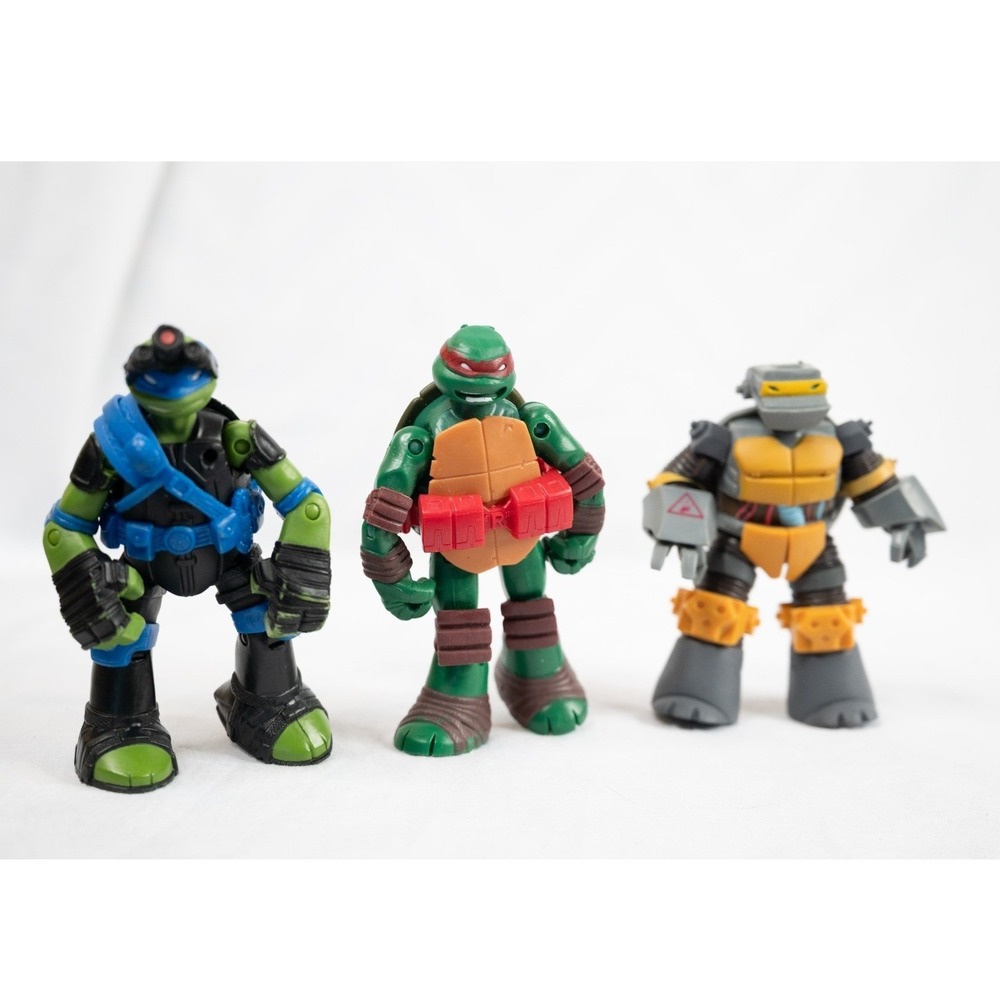 Playmates‎ TMNT Action Figures Metalhead Stealth Tech 3p lot Raphael Leonardo - Picture 5 of 5